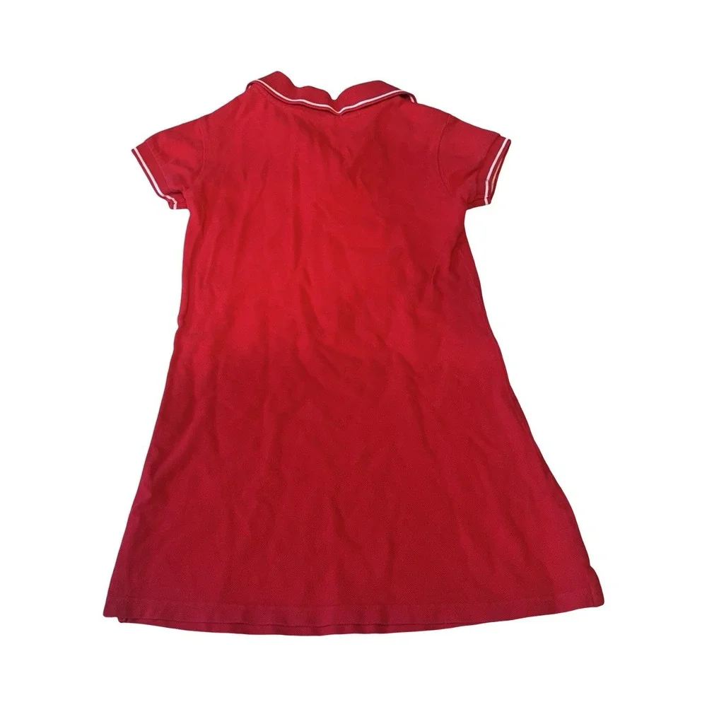 Disney Store Girls Red Mickey Minnie Mouse‎ Tennis Polo Dress XS 4/5 Cotton Vtg